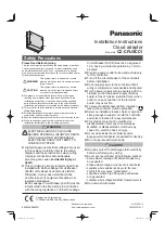 Panasonic CZ-CFUSCC1 Installation Instructions Manual preview