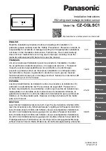 Preview for 1 page of Panasonic CZ-CGLSC1 Installation Instructions Manual