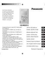 Panasonic CZ-RE2C2 Instruction Manual предпросмотр