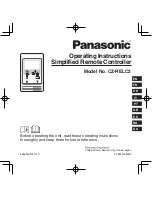 Panasonic CZ-RELC2 Operating Instructions Manual preview
