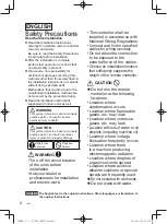 Preview for 4 page of Panasonic CZ-RTC3 Installation Instructions Manual