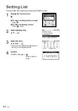 Preview for 50 page of Panasonic CZ-RTC5A Operating Instructions Manual