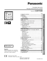 Preview for 1 page of Panasonic CZ-RTC5B Operating Instructions Manual