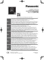 Preview for 1 page of Panasonic CZ-RTC6 Installation Instructions Manual