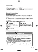 Preview for 3 page of Panasonic CZ-RTC6 Installation Instructions Manual