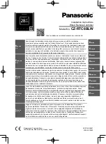 Preview for 1 page of Panasonic CZ-RTC6BLW Installation Instructions Manual