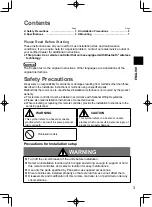 Preview for 3 page of Panasonic CZ-RTC6BLW Installation Instructions Manual