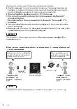 Preview for 2 page of Panasonic CZ-RTC6BLW Operating Instructions Manual