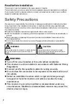 Preview for 2 page of Panasonic CZ-RWRY3 Installation Instructions Manual