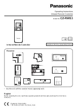 Panasonic CZ-RWS3 Operating Instructions Manual preview