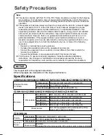 Preview for 3 page of Panasonic CZ-RWSK2 Quick Reference