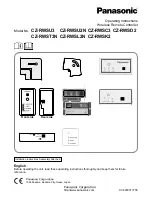 Предварительный просмотр 1 страницы Panasonic CZ-RWSU3 Operating Instructions Manual