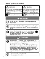 Предварительный просмотр 2 страницы Panasonic CZ-RWSU3 Operating Instructions Manual