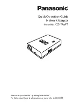 Panasonic CZ-TAW1 Quick Operation Manual предпросмотр