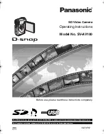 Panasonic D-snap SV-AV100 Operating Instructions Manual preview