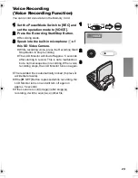 Предварительный просмотр 23 страницы Panasonic D-Snap SV-AV25 Operating Instructions Manual