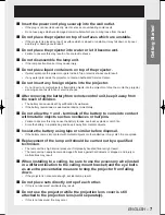 Preview for 7 page of Panasonic D10000U - SXGA+ DLP Projector Operating Instructions Manual