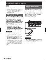 Preview for 18 page of Panasonic D10000U - SXGA+ DLP Projector Operating Instructions Manual