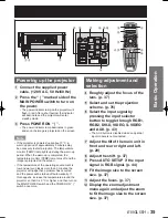 Preview for 35 page of Panasonic D10000U - SXGA+ DLP Projector Operating Instructions Manual