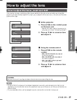 Preview for 37 page of Panasonic D10000U - SXGA+ DLP Projector Operating Instructions Manual