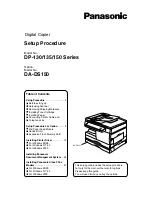 Panasonic DA-DS150 Setup Procedure preview