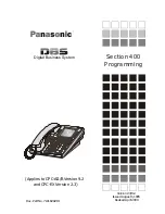 Preview for 1 page of Panasonic DBS-2.3-400 Programming Manual