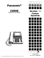 Panasonic DBS 40 Operating Manual preview
