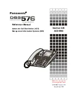 Preview for 1 page of Panasonic DBS 576 Section 300 Reference Manual