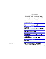 Preview for 1 page of Panasonic DBS 576 Quick Reference