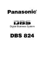 Preview for 1 page of Panasonic DBS 824 Manual