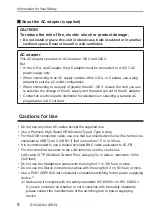 Предварительный просмотр 8 страницы Panasonic DC-BS1H Owner'S Manual