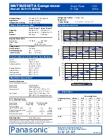 Panasonic DC51C72RCU6 Specification Sheet preview