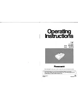 Предварительный просмотр 1 страницы Panasonic DE-852D Operating Instructions