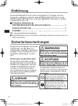 Preview for 14 page of Panasonic DHQX1601ZA/T1 Operating Instructions Manual