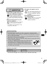 Preview for 47 page of Panasonic DHQX1601ZA/T1 Operating Instructions Manual