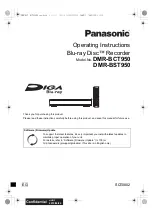 Preview for 1 page of Panasonic Diga Blu-ray DMR-BCT950 Operating Instructions Manual
