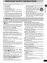 Preview for 3 page of Panasonic Diga DMR-E100 Operating Instructions Manual