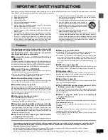 Preview for 3 page of Panasonic Diga DMR-E80 Operating Instructions Manual