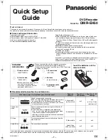 Preview for 1 page of Panasonic Diga DMR-EH50 Quick Setup Manual