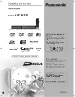 Preview for 1 page of Panasonic Diga DMR-EH675 Operating Instructions Manual