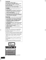 Preview for 2 page of Panasonic Diga DMR-EH675 Operating Instructions Manual