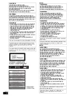 Preview for 2 page of Panasonic DIGA DMR-ES15 Operating Instructions Manual