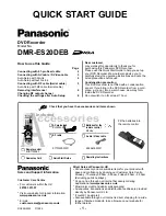 Panasonic Diga DMR-ES20DEB Quick Start Manual preview