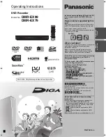 Preview for 1 page of Panasonic Diga DMR-EX79 Operating Instructions Manual