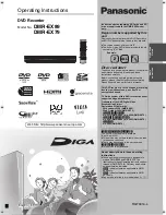 Panasonic Diga DMR-EX89 Operating Instructions Manual preview