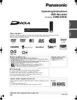 Preview for 1 page of Panasonic Diga DMR-EX93C Operating Instructions Manual