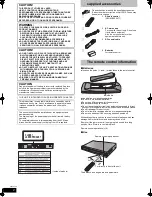 Preview for 2 page of Panasonic Diga DMR-EX93C Operating Instructions Manual