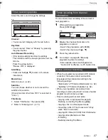 Preview for 27 page of Panasonic Diga DMR-EX97 Operating Instructions Manual