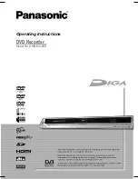 Panasonic Diga DMR-EZ25EB Operating Instructions Manual preview