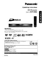 Предварительный просмотр 1 страницы Panasonic Diga DMR-EZ28 Operating Instructions Manual